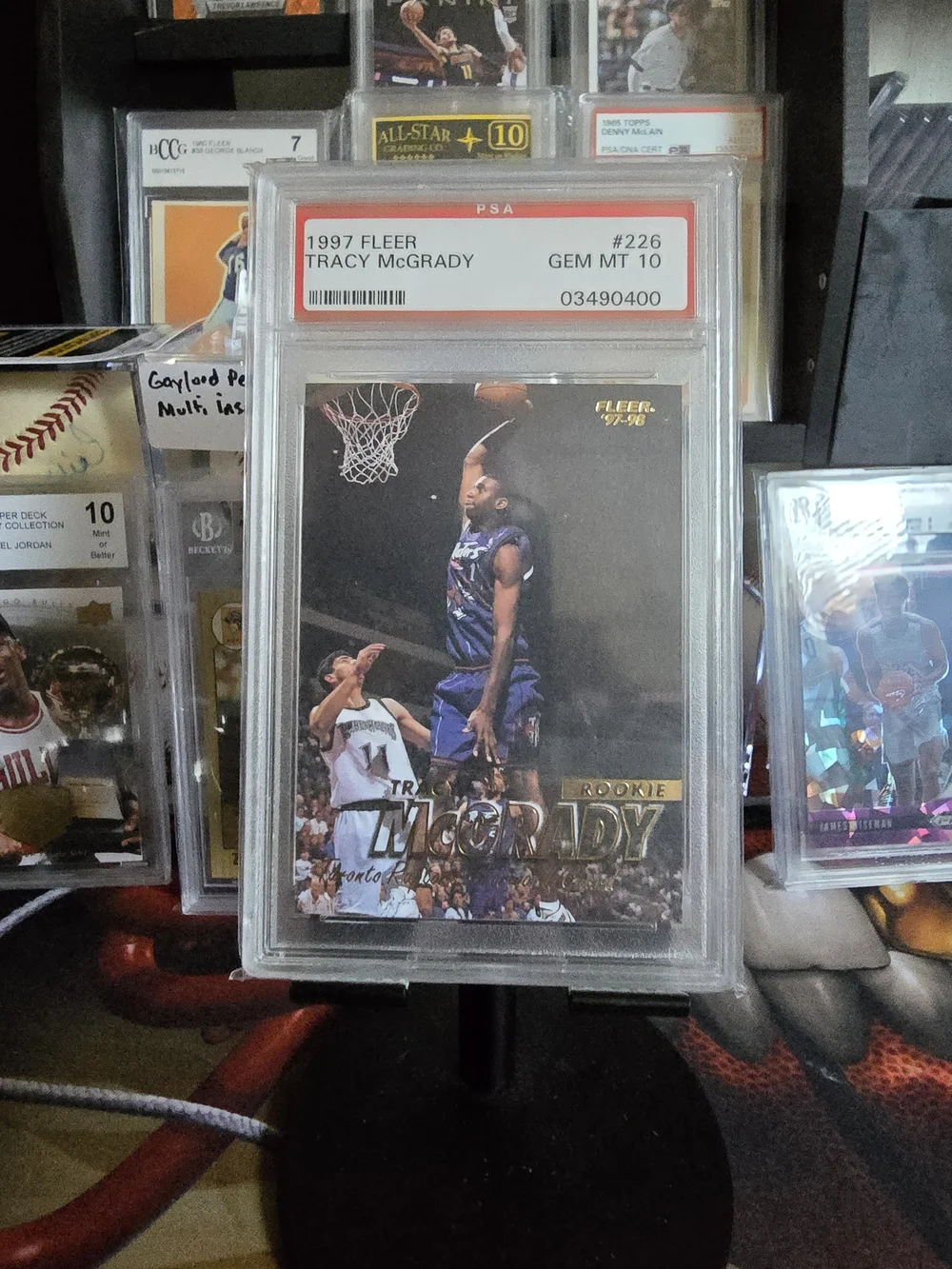 PSA Graded 1997 Fleer Tracy McGrady Rookie Card - Blue